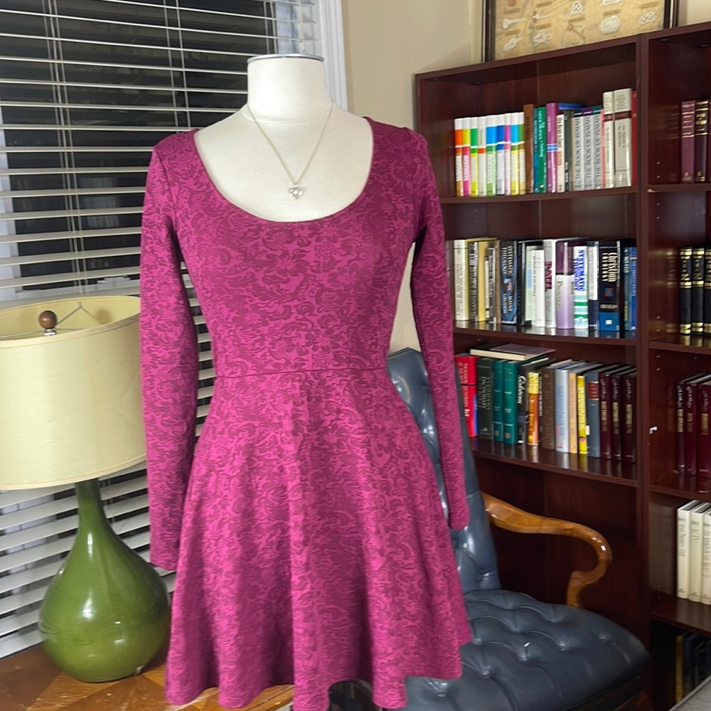 Forever 21 Deep Rose Fit and Flare Mini Dress